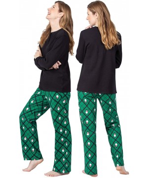 Sets Women Pajamas Set Plaid - Classic Womens Pajamas Sets - Snowman Argyle - C018OAYY6W7