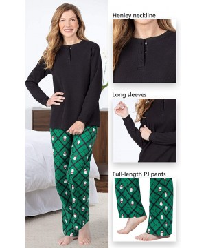 Sets Women Pajamas Set Plaid - Classic Womens Pajamas Sets - Snowman Argyle - C018OAYY6W7