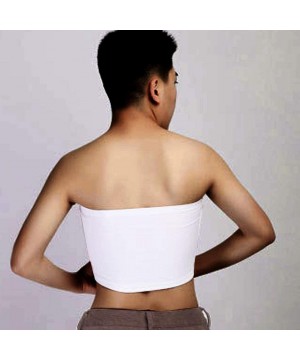 Bustiers & Corsets Women Elastic Band Strapless Solid Les Chest Binder Breath Mini mizer Breast Undershirt for Tomboy Trans L...