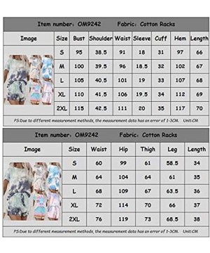 Sets Womens 2 Piece Shorts Lounge Set Tie Dye Print Pajamas Loungewear Loose Tops + Shorts Sleepwear Nightwear Sport Outfits ...