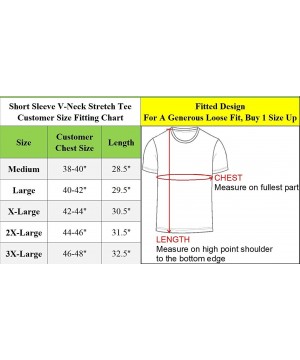 Undershirts Men's Short Sleeve V-Neck Cotton Stretch Tees - Heather Grey - CD18WOOOSZE