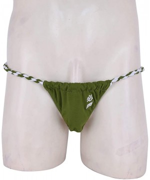 G-Strings & Thongs Sexy Men's Low Rise Bulge Pouch Enhancing Bikini Briefs Micro G-String Thong Sumo Wrestling Underpants - G...