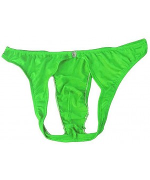 G-Strings & Thongs Men's Fashion Sretch G-String T-Back Micro Thong Briefs Underwear - Green - CG194TLQOIW