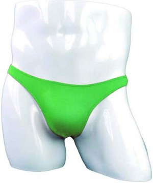 G-Strings & Thongs Men's Fashion Sretch G-String T-Back Micro Thong Briefs Underwear - Green - CG194TLQOIW