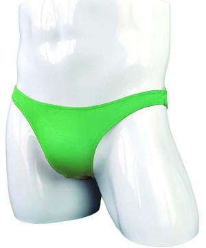 G-Strings & Thongs Men's Fashion Sretch G-String T-Back Micro Thong Briefs Underwear - Green - CG194TLQOIW