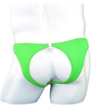 G-Strings & Thongs Men's Fashion Sretch G-String T-Back Micro Thong Briefs Underwear - Green - CG194TLQOIW