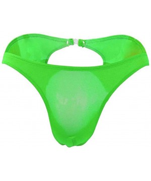 G-Strings & Thongs Men's Fashion Sretch G-String T-Back Micro Thong Briefs Underwear - Green - CG194TLQOIW