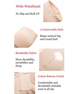 Shapewear Women Lace Padded Seamless Butt Hip Enhancer Shaper Panties Underwear - Apricot(new) - CC192CU2H7L