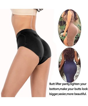 Shapewear Seamless Butt Lifter Padded Panty Enhancing Body Shaper Boy Shorts for Women - Blackness - C318AGUMYKS