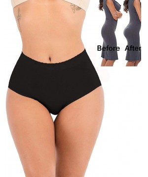 Shapewear Seamless Butt Lifter Padded Panty Enhancing Body Shaper Boy Shorts for Women - Blackness - C318AGUMYKS