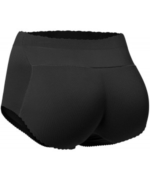 Shapewear Seamless Butt Lifter Padded Panty Enhancing Body Shaper Boy Shorts for Women - Blackness - C318AGUMYKS