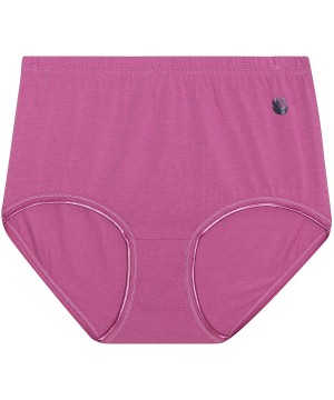 Panties Womens High Waisted Underwear Tagless Full Coverage Cotton Brief Panties for Women - Pebble / Rose Pink / D. Grey - C...