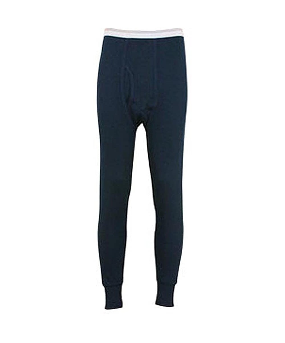 Thermal Underwear Mens Icetex Dual Face Fleeced Thermal Long John Pant - Black - CJ115509G93