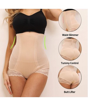 Shapewear Womens Girdles Tummy Control Underwear High Waisted Panties Butt Lifter Shapewear Briefs Seamless Lace Shaping Unde...