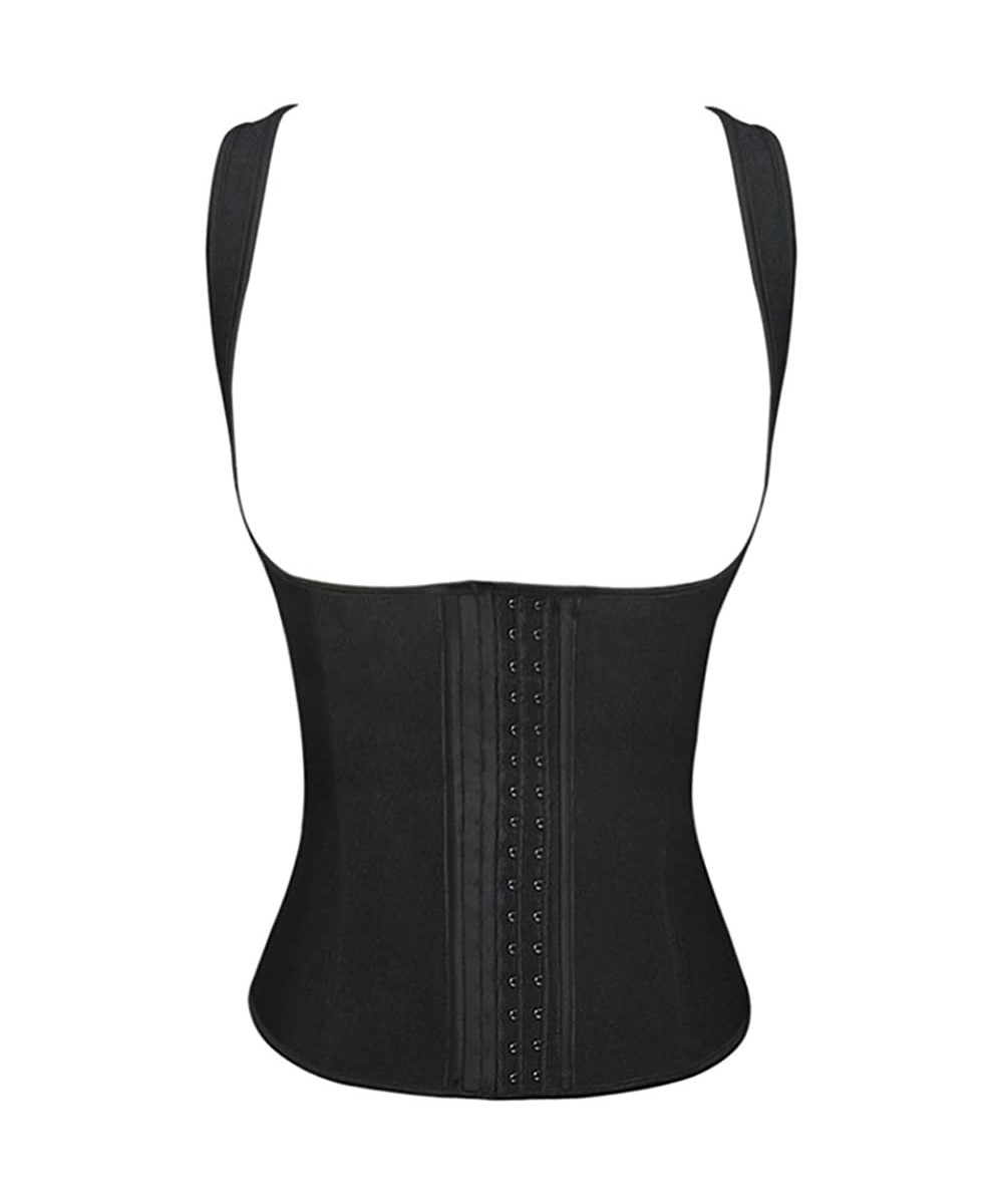 Bustiers & Corsets Women's Corset Sport Body Shaper Weight Loss Waist Cincher Trainer Bustier - Black - C5180OGIUDL