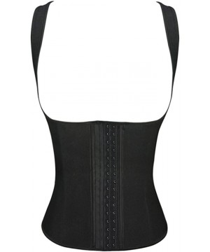 Bustiers & Corsets Women's Corset Sport Body Shaper Weight Loss Waist Cincher Trainer Bustier - Black - C5180OGIUDL