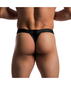 G-Strings & Thongs Men's Thongs Underwear- Low Rise Stretch Sexy Mesh G-String Quick Dry Jockstrap Athletic Supporters Multip...