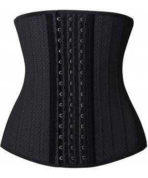 Shapewear Women's Underbust Latex Sport Girdle Waist Trainer Corsets Hourglass Body Shaper - Black (25 Bones- Breathable) - C...