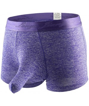 Briefs Mens Underpants Mens Soft Briefs Comfy Knickers Shorts Sexy Underwear - Z-apurple - C118MECUI4H