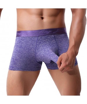 Briefs Mens Underpants Mens Soft Briefs Comfy Knickers Shorts Sexy Underwear - Z-apurple - C118MECUI4H