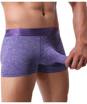 Briefs Mens Underpants Mens Soft Briefs Comfy Knickers Shorts Sexy Underwear - Z-apurple - C118MECUI4H