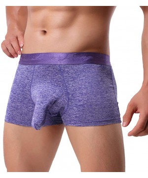 Briefs Mens Underpants Mens Soft Briefs Comfy Knickers Shorts Sexy Underwear - Z-apurple - C118MECUI4H