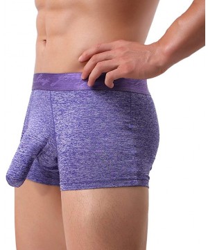 Briefs Mens Underpants Mens Soft Briefs Comfy Knickers Shorts Sexy Underwear - Z-apurple - C118MECUI4H