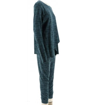 Sets Loungewear Cozy Knit Waffle Pajama Set A283669 - Blue Smile - CU197LY3M3Y