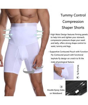 Shapewear Mens Boxers Tummy Control Body Shaper Waist Trainer High Waist Slimming Pants Shapewear Shorts Underwear Briefs - W...