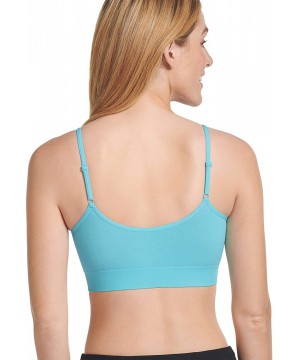 Bras Women's T-Shirts Modern Micro Seamfree Cami Strap Bralette - Sea Blue - CW18O9SYK2G