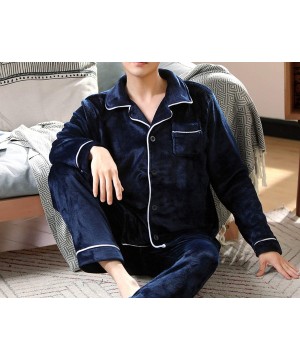 Sleep Sets Men Women Autumn Winter Long Sleeve Sleepwear Pyjama Couple Homme Nightwear Cardigan Pyjamas - U - C818AQ66RY0