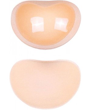 Accessories Women Bra Pads Inserts Lift Breast Inserts Breathable Push Up Sticky Silicone Bra Cups - 1 Pair Beige - CC18UMX6UMY