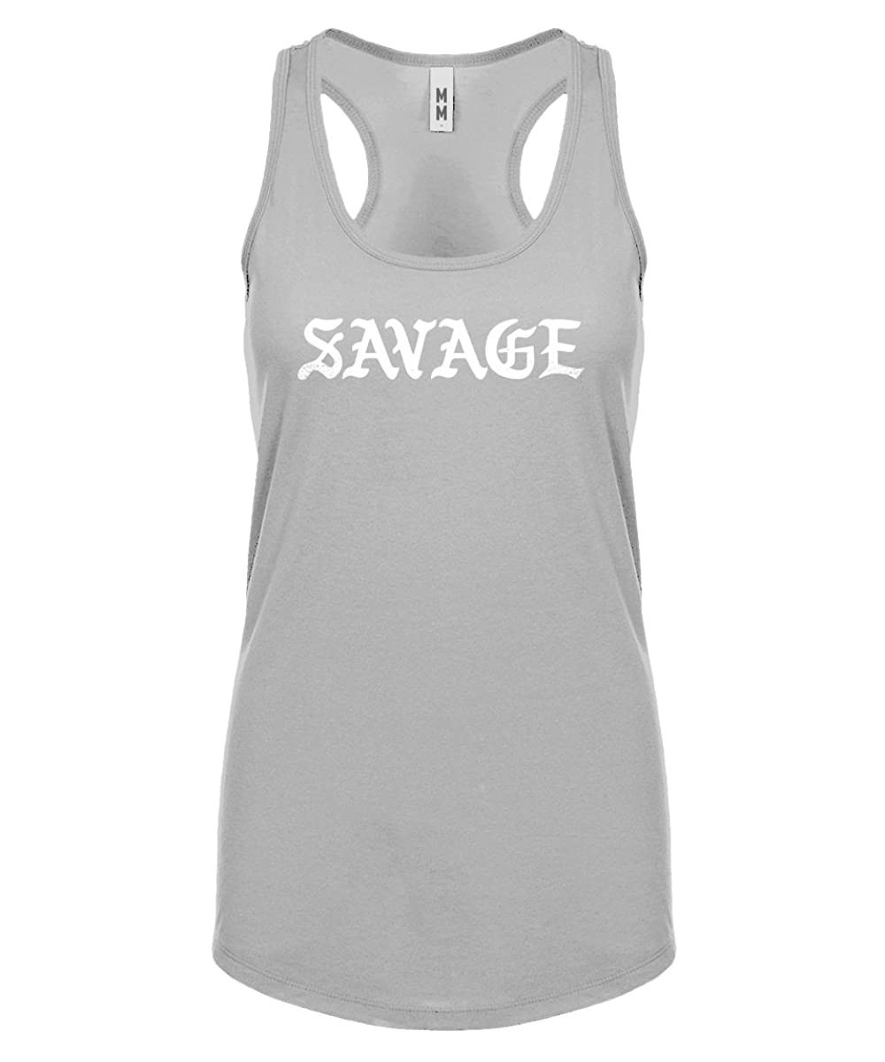 Camisoles & Tanks Savage Womens Racerback Tank Top - Heather Grey - CJ185YM33MD