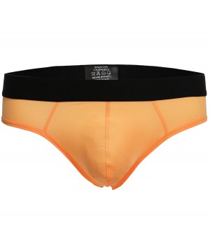 Briefs 2 Pack Men Underwear Cotton Thong Bikinis (Small- Orange) - CO12DV7AFVX