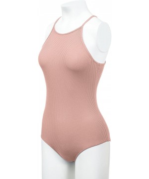 Shapewear Women's Racerback Tank Top Ribbed Cotton Bodysuits - 408-mauve - CX18QOKYT66