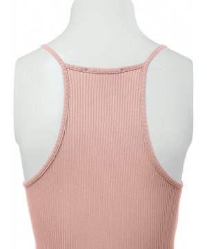 Shapewear Women's Racerback Tank Top Ribbed Cotton Bodysuits - 408-mauve - CX18QOKYT66