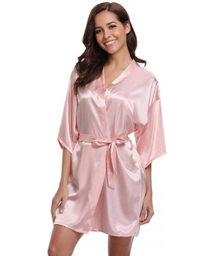 Nightgowns & Sleepshirts Women's Summer Pajamas Kimono Robe Bathrobe Women Silk Robes Robes Satin Robe Ladies Dressing Gowns ...