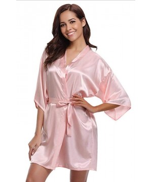 Nightgowns & Sleepshirts Women's Summer Pajamas Kimono Robe Bathrobe Women Silk Robes Robes Satin Robe Ladies Dressing Gowns ...