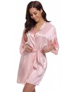 Nightgowns & Sleepshirts Women's Summer Pajamas Kimono Robe Bathrobe Women Silk Robes Robes Satin Robe Ladies Dressing Gowns ...