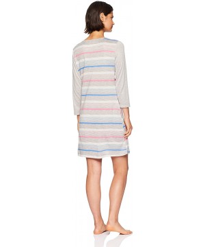 Nightgowns & Sleepshirts Women's Striped Lounger - Fall Lines Grey - CN188T4ELR5