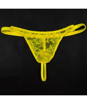 G-Strings & Thongs Lace Sissy Thongs Men Sexy Underwear Jockss Erotic SeamlLingerie See Through Jock Ss - Orange - CQ198UEXXIA