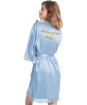 Robes Silky Bridesmaid Robes for Women Lightweight Kimono Bathrobe Sleepwear for Wedding Party - Light Sky Blue (Mother of th...