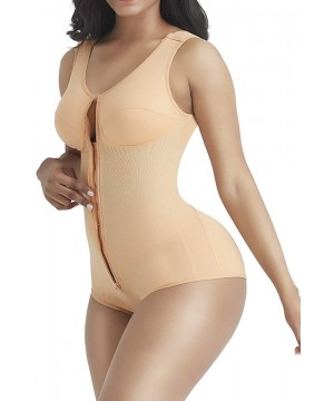 Shapewear Women Waist Trainer Bodysuit Tummy Control Corset Full Body Shaper Cincher Shapewear - Beige 6 - CG19D39LU36