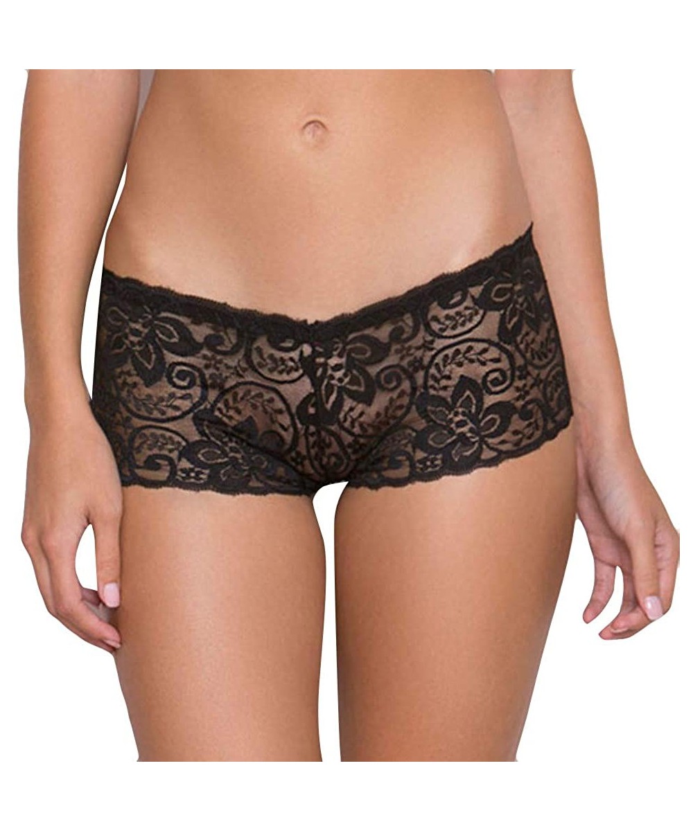 Baby Dolls & Chemises Womens Sexy ow-Waisted Lace Panties Lingerie Underwear Seduction Underpants - A Black - CJ195XAZZY0