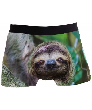 Boxer Briefs Mens Breathable Boxer Briefs Male Classic Fit Underwear S M L XL - Sloth - C718MHYS4Q0