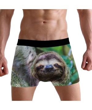 Boxer Briefs Mens Breathable Boxer Briefs Male Classic Fit Underwear S M L XL - Sloth - C718MHYS4Q0