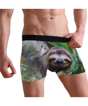 Boxer Briefs Mens Breathable Boxer Briefs Male Classic Fit Underwear S M L XL - Sloth - C718MHYS4Q0