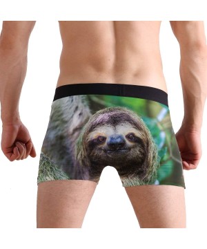 Boxer Briefs Mens Breathable Boxer Briefs Male Classic Fit Underwear S M L XL - Sloth - C718MHYS4Q0