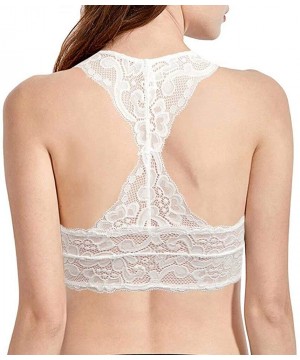 Bras Pack of 1 and 3 Women's Bralette Racerback Sexy Floral Lace Tube Tops Bras for Small Breasts S-XL A-D Cups - White-6813 ...