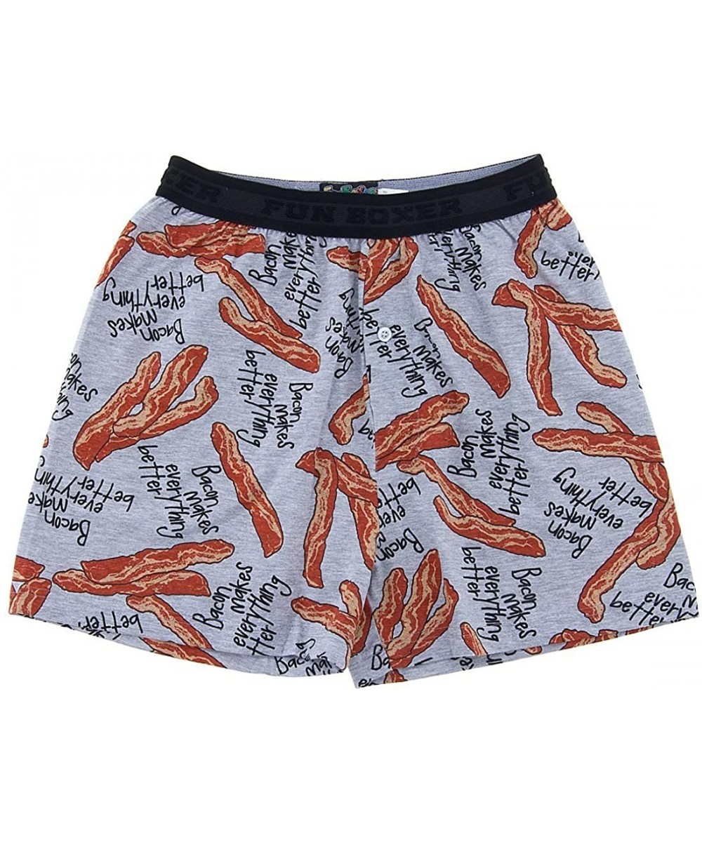 Boxers Cotton Boxers (Bacon Makes Everything Better Heather Grey- Medium) - CM115A01BFJ